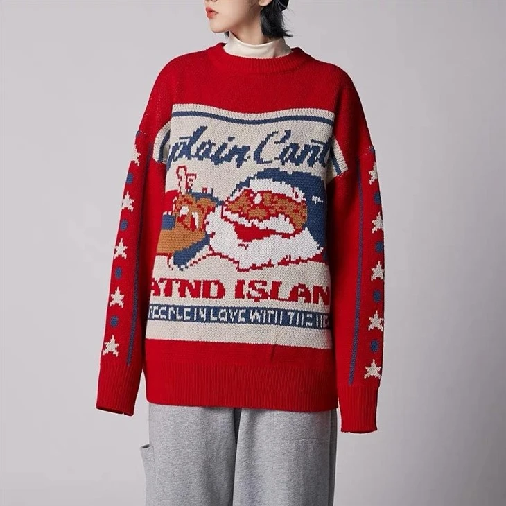 Blue Reindeer Knit Ugly Christmas Sweater best