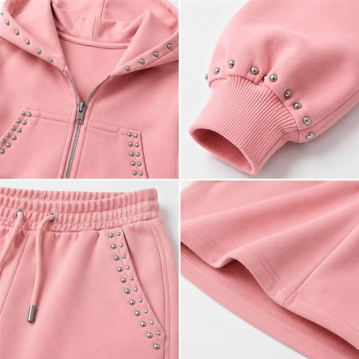 Cropped Hoodie Skirt Tracksuit Set factory