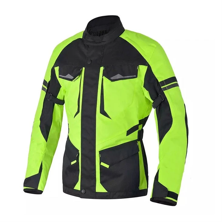 Fluorescent Green Waterproof Motorcycle Tour Jacket