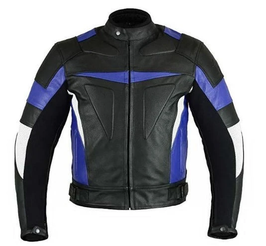 Genuine Leather Style Motorcycle Racing Jacket