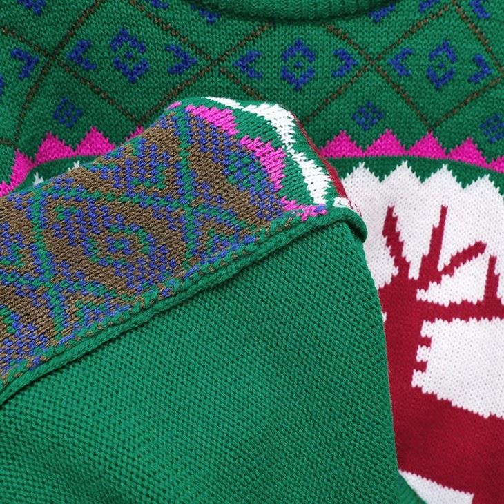 Green Reindeer Festive Christmas Sweater factory