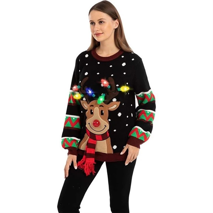 Ladies 3D Decor Christmas Ugly Sweater suppliers