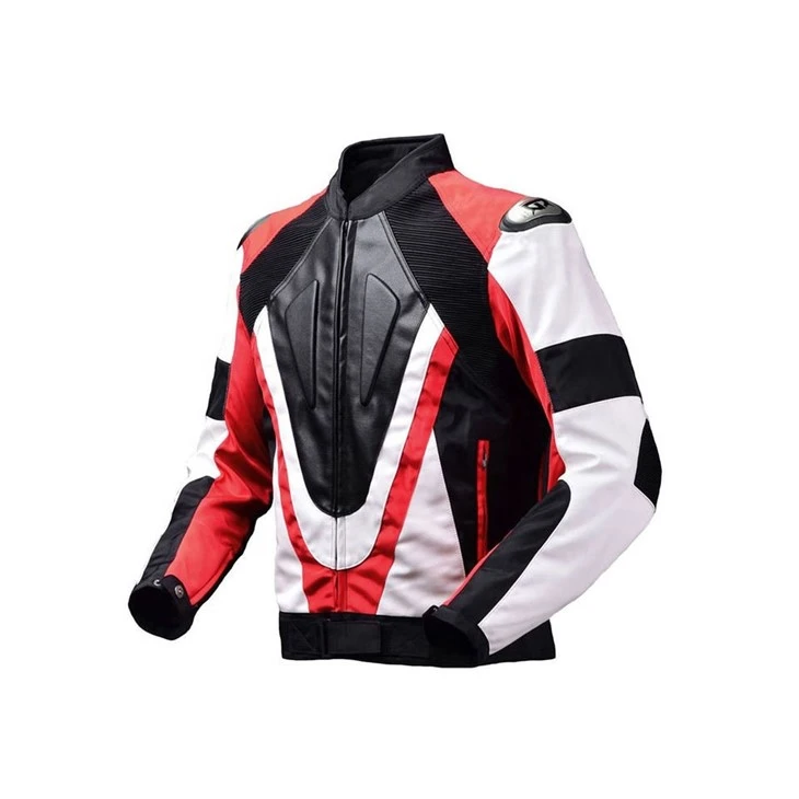 Men Red Black Motorbike Protective Racing Jacket best