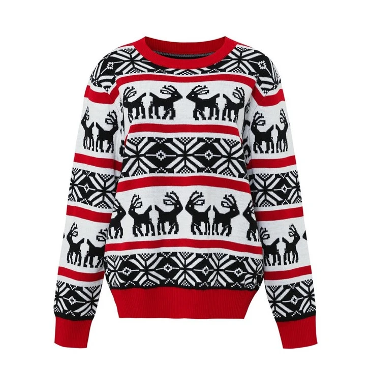 Men Reindeer Jacquard Christmas Sweater suppliers
