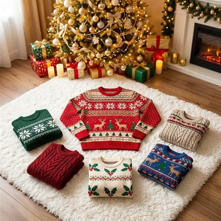 Men Reindeer Jacquard Christmas Sweater
