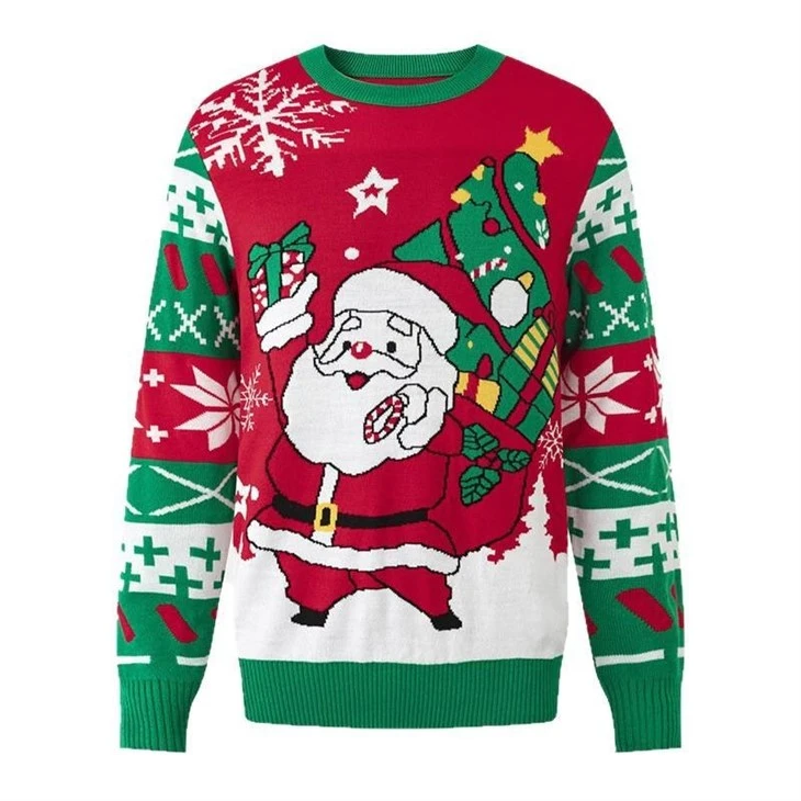 Men Reindeer Jacquard Christmas Sweater high quality