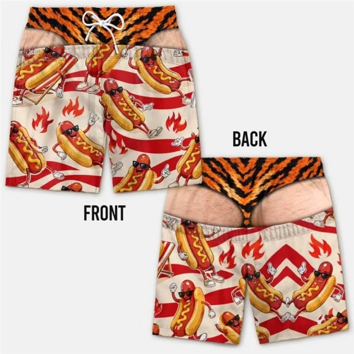 Men Tie‑Dye Optical Illusion Swim Trunks best