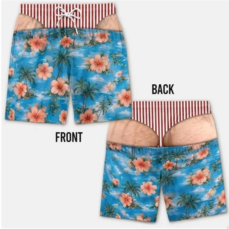 Novelty Flag Optical Illusion Swim Trunks best