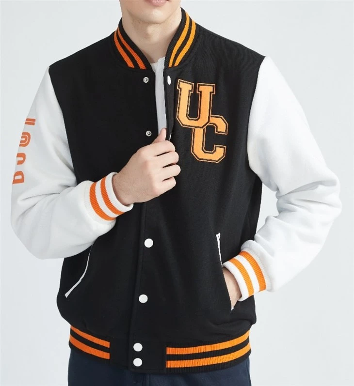 Orange Logo Varsity Jacket