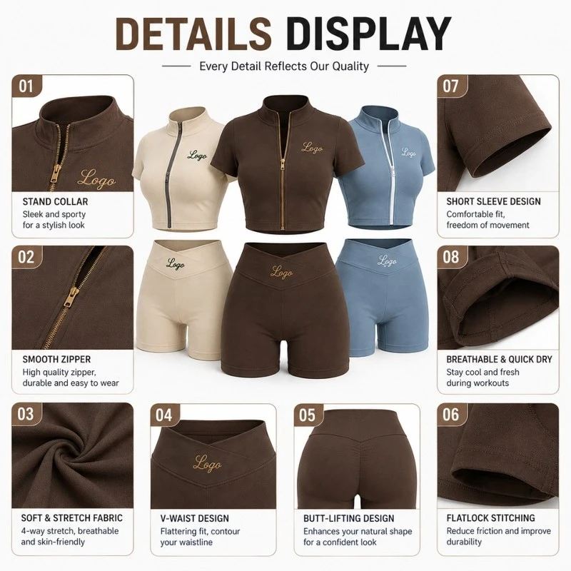 Zip Crop Gym Matching Tracksui2 Zip Crop Gym Matching Tracksui2