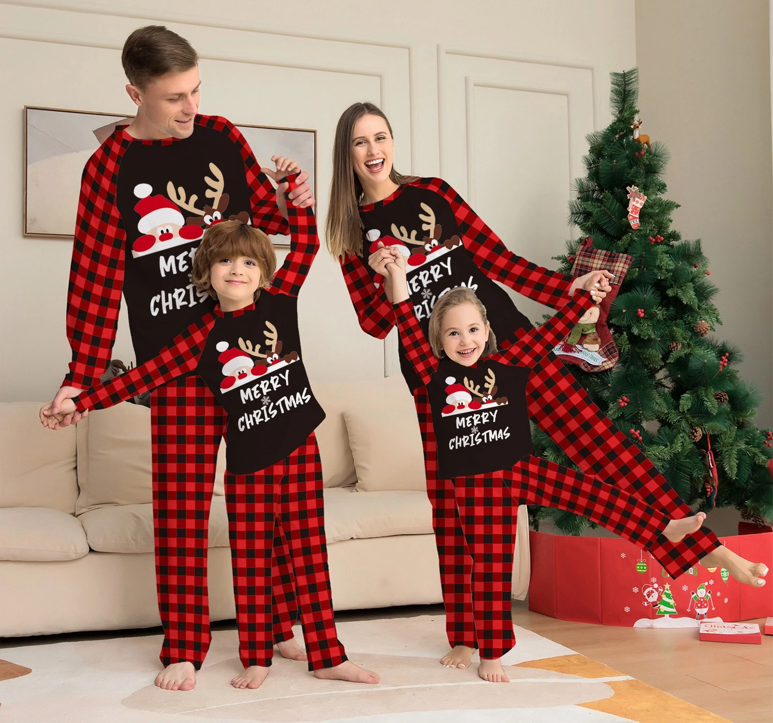 Red Xmas Family Pajamas11 Red Xmas Family Pajamas11
