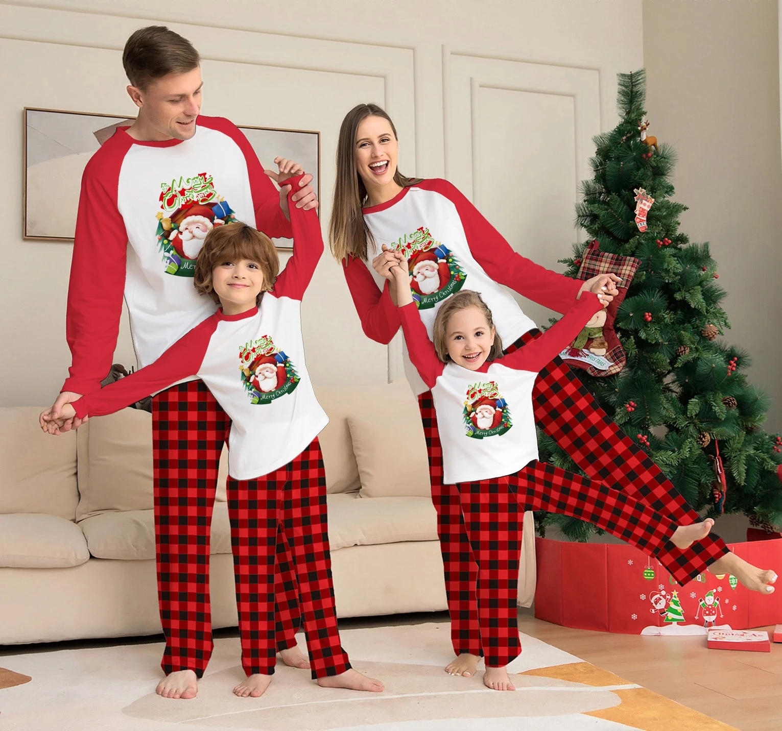 Red Xmas Family Pajamas13 Red Xmas Family Pajamas13