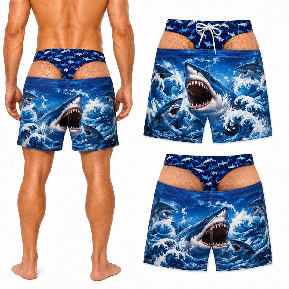 Shark Print Optical Illusion S1 Shark Print Optical Illusion S1