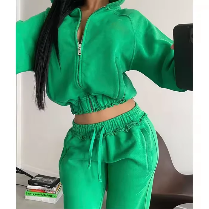 Hooded Crop Athletic Tracksuit2 Hooded Crop Athletic Tracksuit2