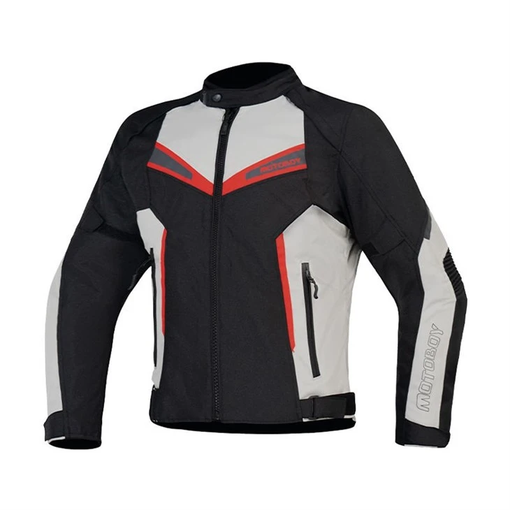 Red Black Sport Motorcycle Protective Rider Jacket factory