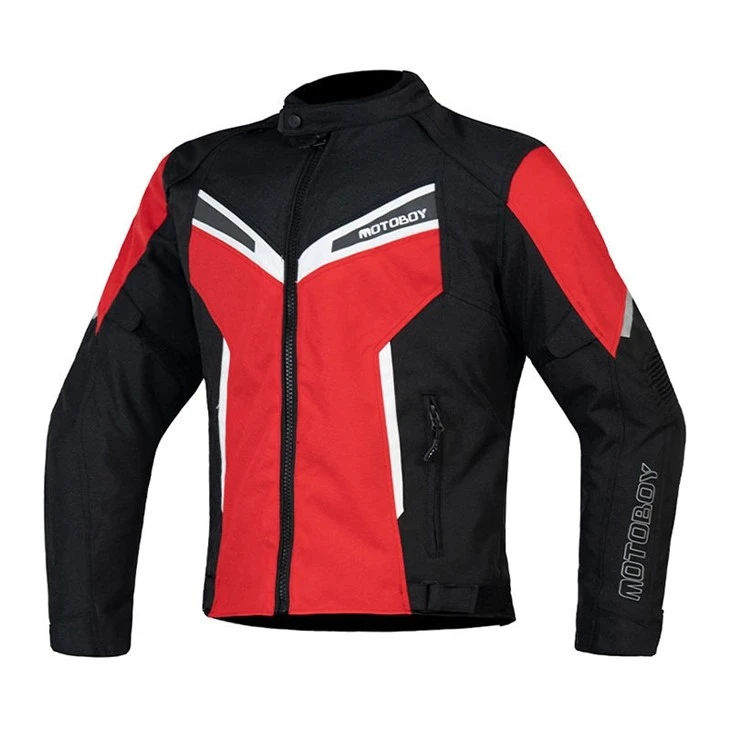 Red Black Sport Motorcycle Protective Rider Jacket