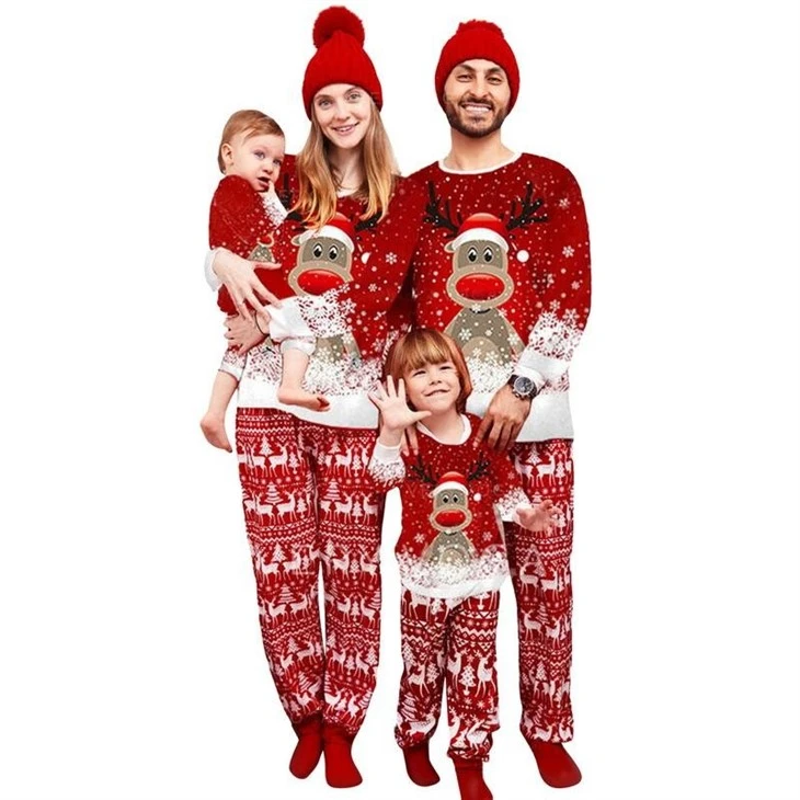 Red Xmas Family Pajamas factory