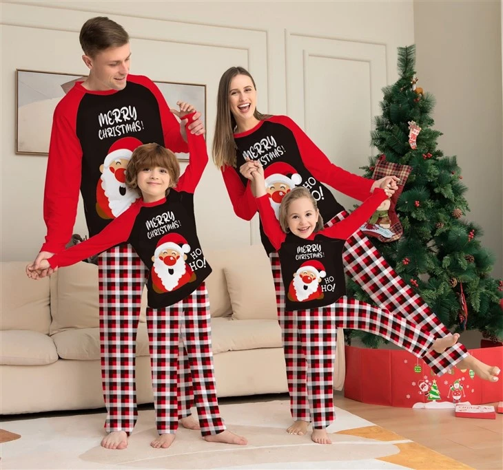 Red Xmas Family Pajamas high quality