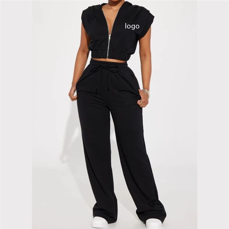 Sleeveless Crop Jogger Outfit Set high quality
