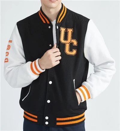 Orange Logo Varsity Jacket