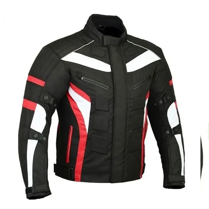 Sport Red Stripe Motorcycle Racing Protective Jacket suppliers