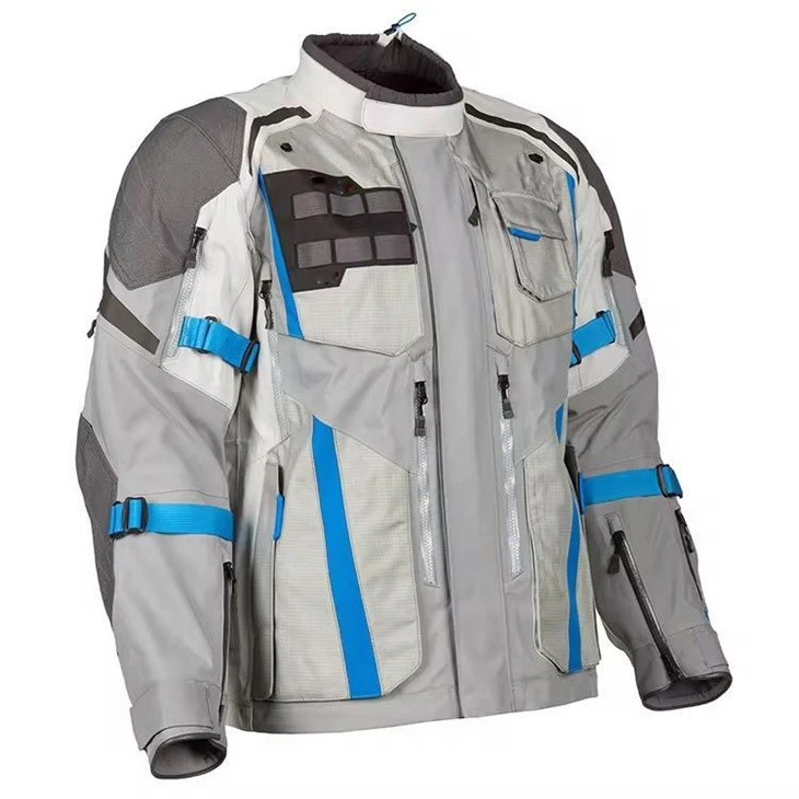 Touring Blue Grey Waterproof Motorcycle Jacket