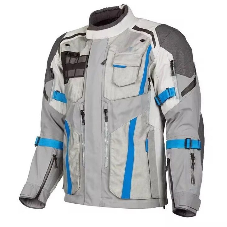 Touring Blue Grey Waterproof Motorcycle Jacket suppliers