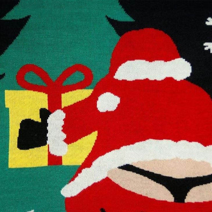 Ugly Santa Tree Christmas Knit Sweater high quality