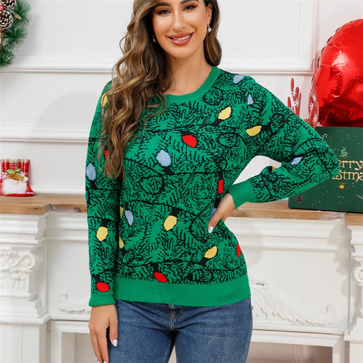 Women V‑Cardigan Ugly Christmas Sweater high quality