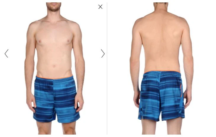 Quick Dry Sublimation Print Swim Shorts Slate Blue Men